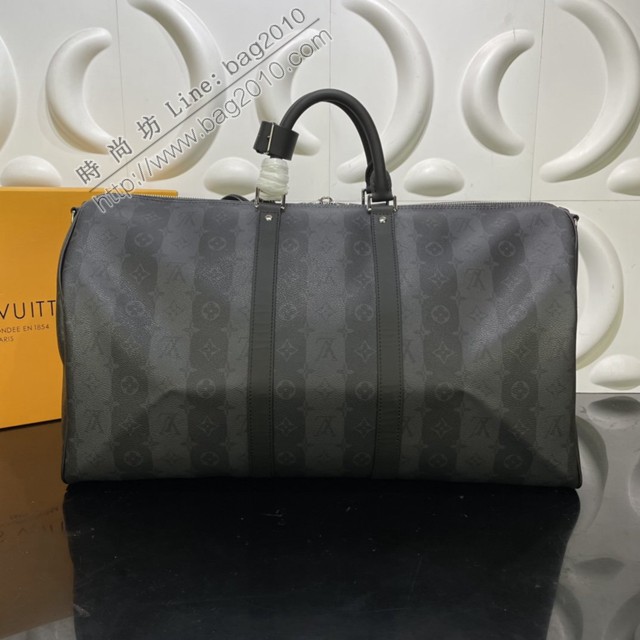 路易威登2022新款手袋 M45966 路易威登胶囊系列经典 Keepall Bandoulière 55旅行袋 LV男士旅行手提包  ydh4585